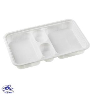 ظرف چهارخانه مرغی يکبار مصرف گياهی