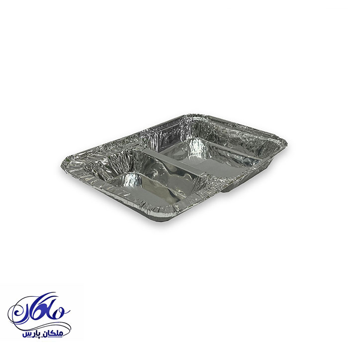 ظرف آلومینیوم دوخانه متوسط ظرف آلومینیوم دوخانه متوسط